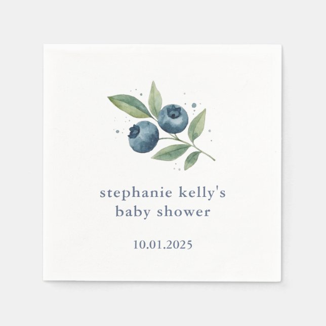A Berry Sweet Baby Shower Napkin (Front)