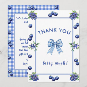 A Berry Sweet Baby Shower Thank You Card 