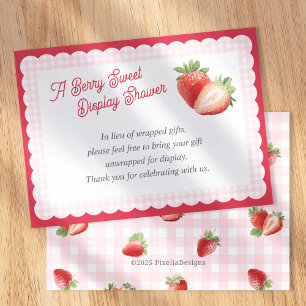 A Berry Sweet Display Shower-Strawberry Themed Enclosure Card