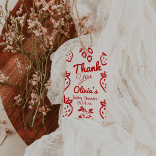 A Berry Sweet Hand Drawn Strawberries Baby Shower Gift Tags