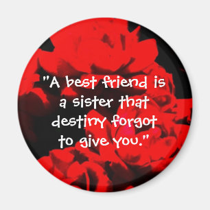 "A best friend is a sister" Magnet
