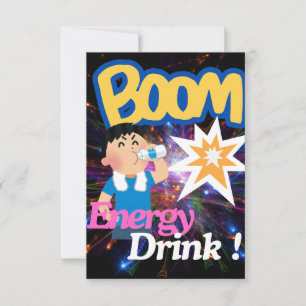 A beverage to wake you up: Energy Drink RSVP Card