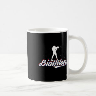 A Biathlete With Rifle And Cross-country Skis Moti Coffee Mug