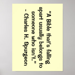 A bible that's falling apart poster