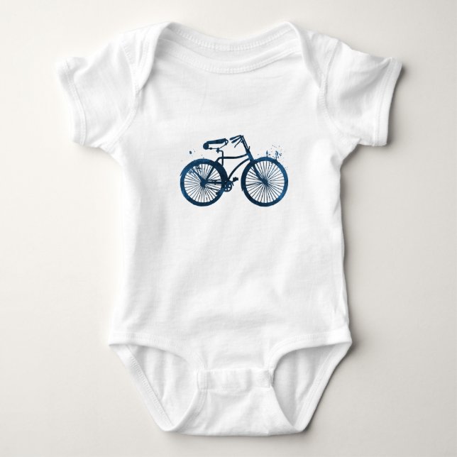 A bicycle baby bodysuit (Front)