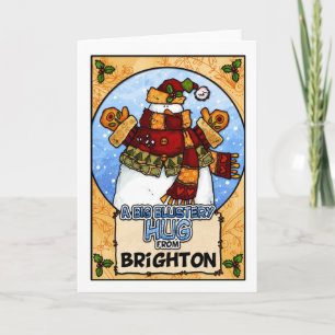 A Big Blustery Hug from Brighton Holiday Card