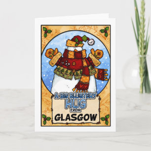 A Big Blustery Hug from Glasgow Holiday Card