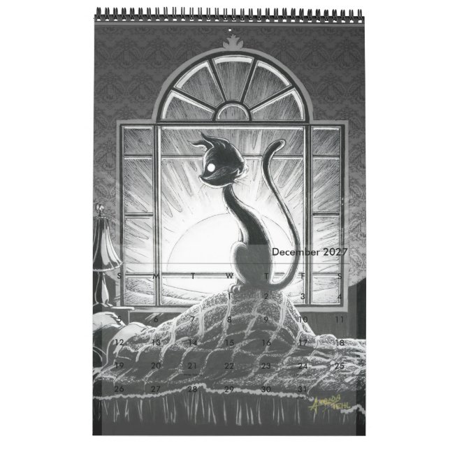 A Big Boo Kitty Year Calendar (Dec 2027)