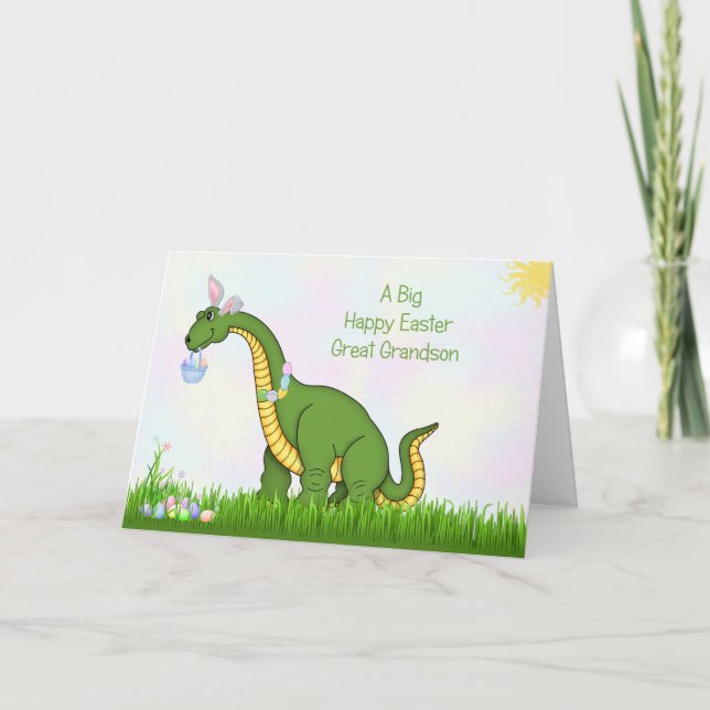 A Big Happy Easter, Great Grandson Holiday Card (Front)