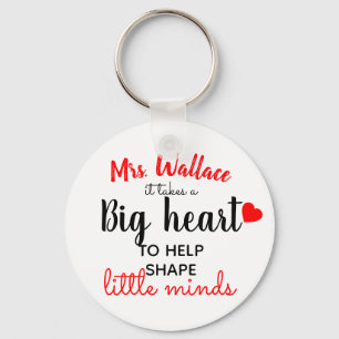 a big heart to teach little minds teacher fashion key ring