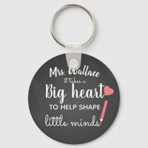 a big heart to teach little minds teacher fashion key ring