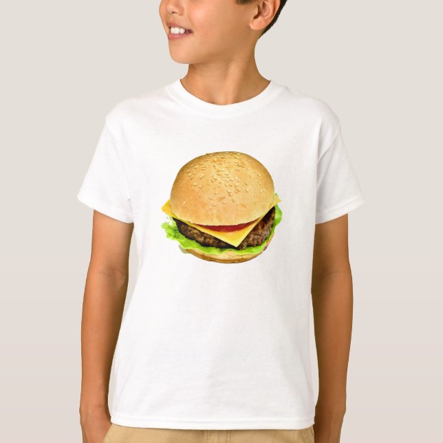 A Big Juicy Cheeseburger Photo T-Shirt (Front)