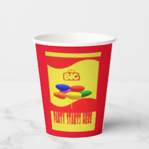 A big party starts here celebration colours paper cups
