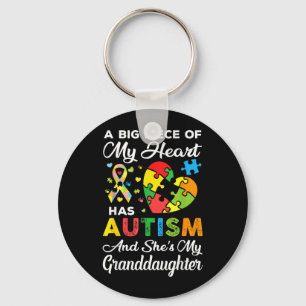 A Big Piece Of Heart Has Au And Granddaughter Key Ring