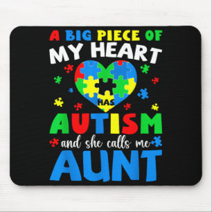 A big piece of heart has autism and calls aunt mouse pad