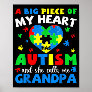 A big piece of heart has autism and calls grandpa poster