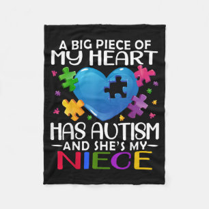 A Big Piece Of My Heart Has Au And Shes My Niece Fleece Blanket
