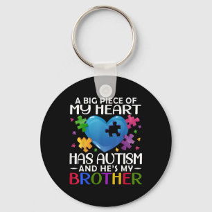 A Big Piece Of My Heart Has Autism And Hes My Brot Key Ring