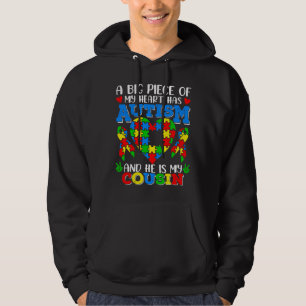 A Big Piece Of My Heart Has Autism Awareness He S Hoodie