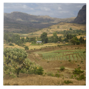 A big scenic view of a big rock mountain ceramic tile