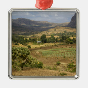 A big scenic view of a big rock mountain metal tree decoration