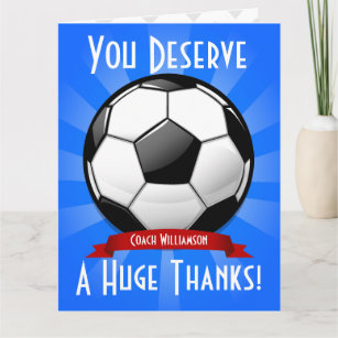 A Big Soccer Ball Giant Thank You Card
