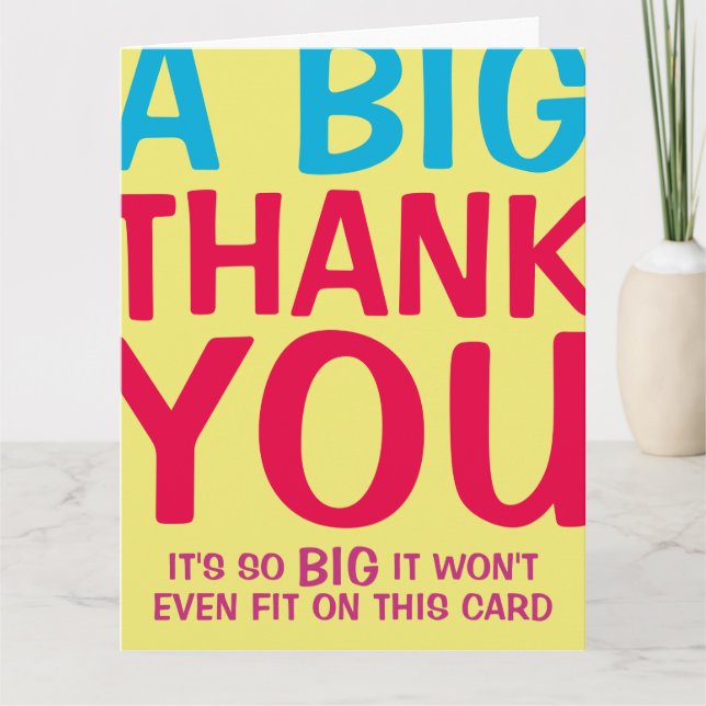 A Big Thank You (Front)