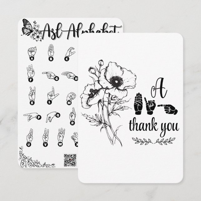 "A Big Thank You" Flat Thank You Card (Front/Back)