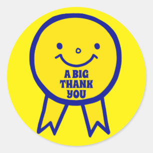 A BIG THANK YOU  SMILE STICKER