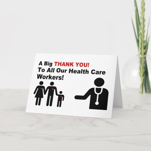 A Big Thank You to all Our Health Care Workers Card (Front)