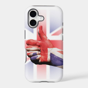 A big thumbs up 'like' with the Union Jack flag