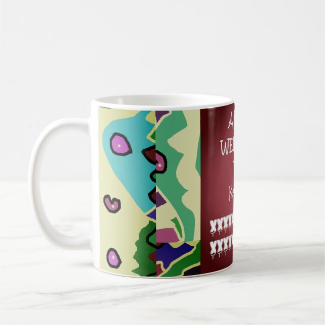 A big welcome Karen Abstract art words Coffee Mug (Left)