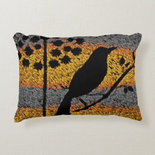A Bird Among the Feathers Accent Pillow