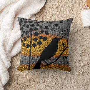 A Bird Among the Feathers Cushion
