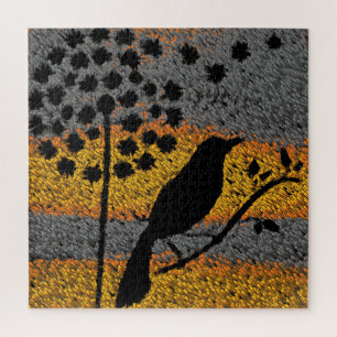 A Bird Among the Feathers Jigsaw Puzzle