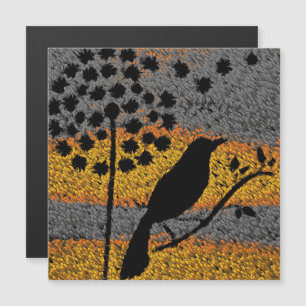 A Bird Among the Feathers Magnet