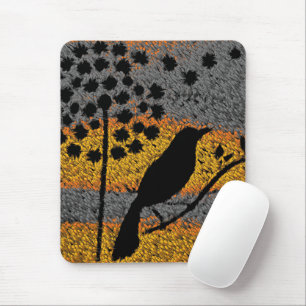 A Bird Among the Feathers Mouse Pad