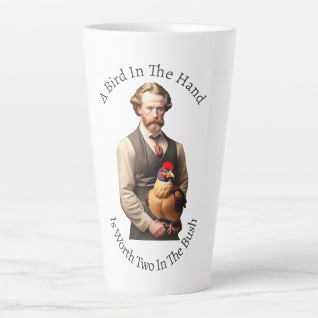 A Bird In The Hand Latte Mug (Front)