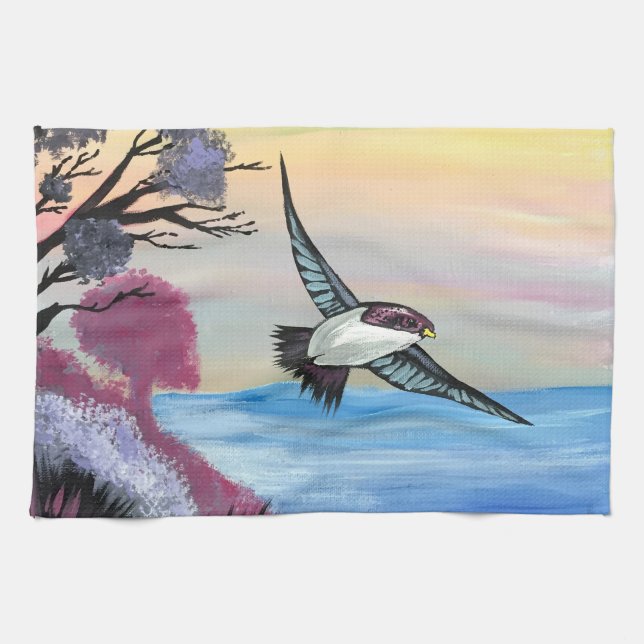 A Birds View Tea Towel (Horizontal)