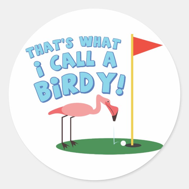 A Birdy Classic Round Sticker (Front)