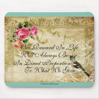 A Birdy Once Told Me, French Inspired Mouse Pad