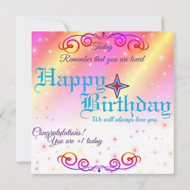 A birthday card (Front)