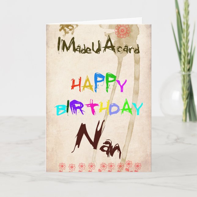 A birthday card for  nan (Front)