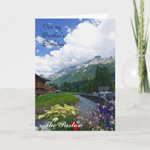 A Birthday Folded Greeting Card for th Pastor