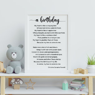 A Birthday Poem by Christina Georgina Rossetti Poster