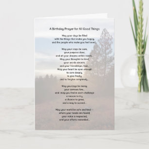 A Birthday Prayer for All Good Things... Card