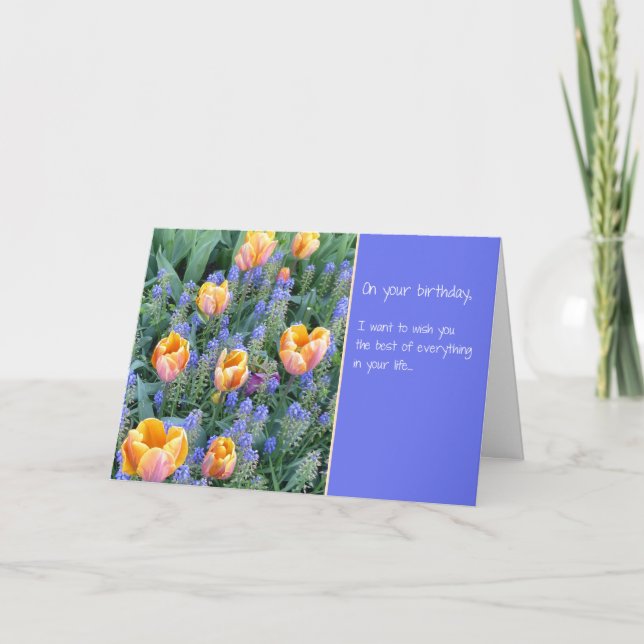 A birthday wish for the best... thank you card (Front)