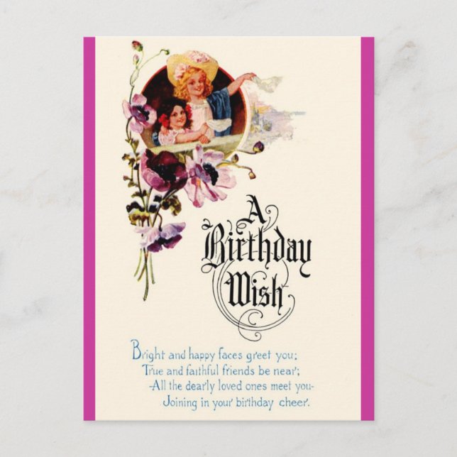 A Birthday Wish Postcard (Front)