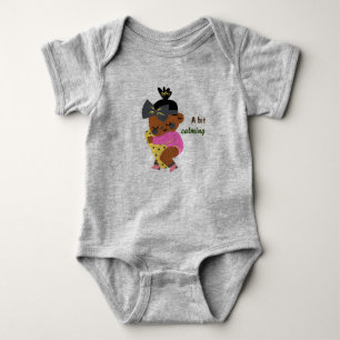 A Bit Calming Grey Baby Bodysuit