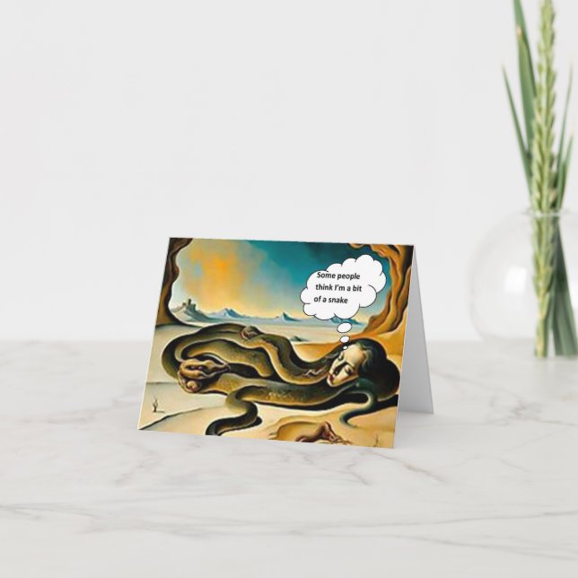 A bit of a snake thank you card (Front)
